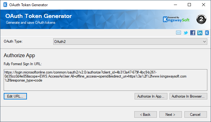 OAuth 2 Token Generator - Authorize App